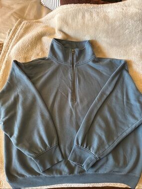 Universal Thread Men's Zip-Up Mock Neck Sweater - Slate Blue